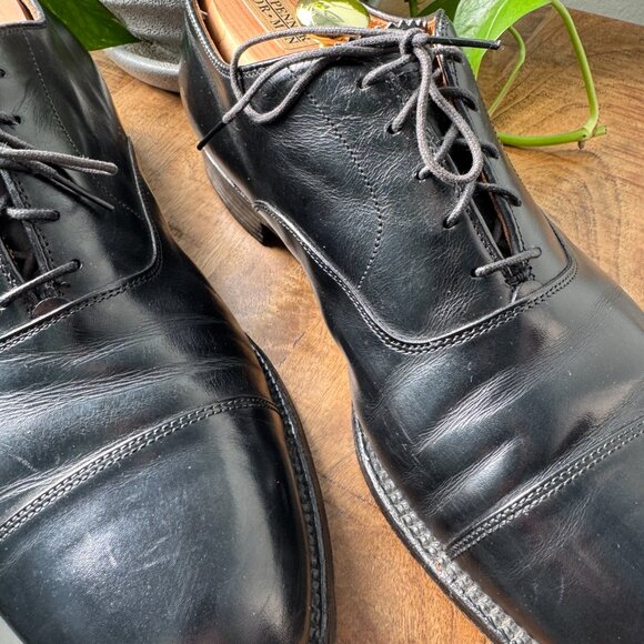 Alden 907 Black Cap Toe Dress Shoes sz 12D main image 4
